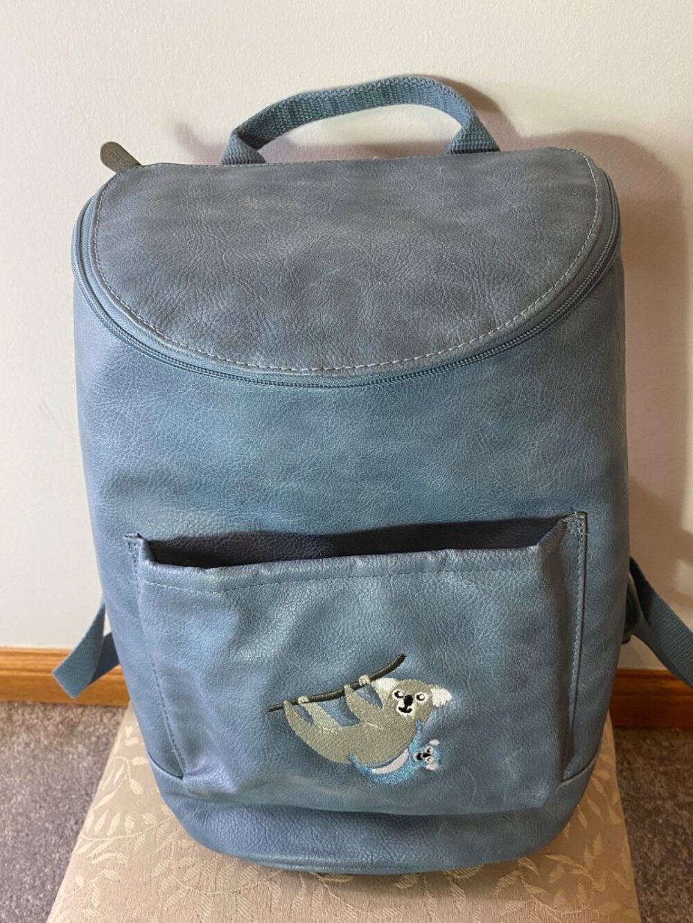 Thirty-One Blue Backpack Thermal Cooler Koala Embroidery